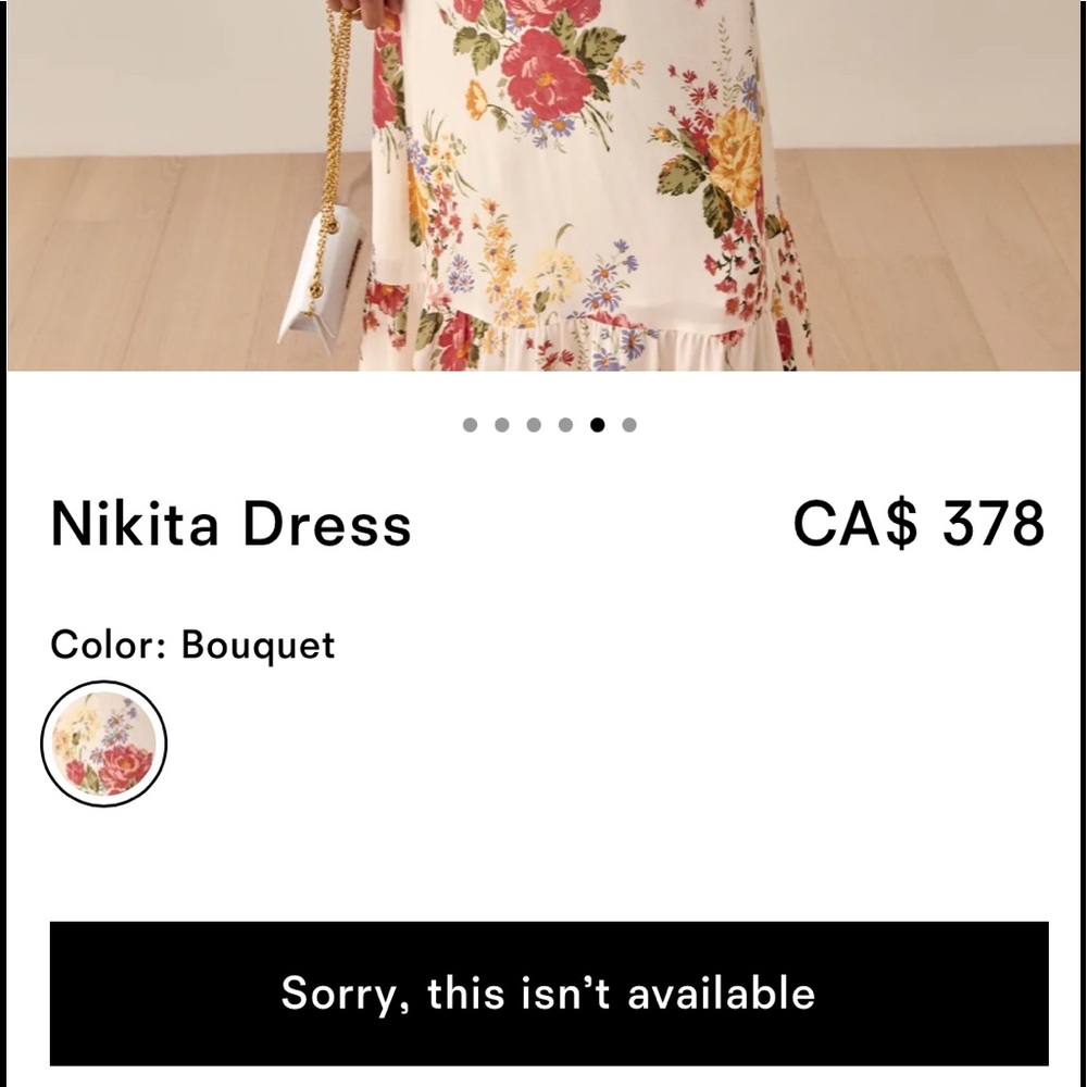 Reformation Nikita Dress    Bouquet    AUTHENTIC - Picture 3 of 16
